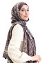 نمط عرقي شال ناعم 70295-12 بني - 2
