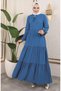 Tassel Detailed Dress 0229-03 Petrol - 3