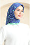 19094-06 Model Cobalt blue Green Soft Cotton Scarf
