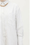 Beige Striped Oxford Shirt 4807-03 - 4