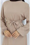 Skirt Ruffle Belted Dress 4103-04 Mink - 4