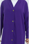 Buttoned Cardigan and Trousers Two-Piece Set 0138-07 Purple - 5
