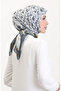 وشاح ناعم منقوش 70261-01 أصفر مدخن - 2