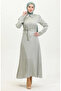 Glittery Linen Belted Dress 81857-06 Mint Green - 2