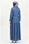 Pleated dress 0395-02 indigo - 6