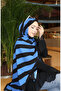 شال مزخرف 70338-03 أسود أزرق - 3