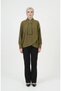 Tie Collar Blouse 71370-03 Oil Green - 3