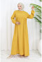 Waist Gathered Dress 4102-04 Yellow - 2