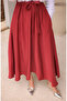 Elastic Waist Belted Skirt 71266-04 Plum - 3
