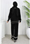 Knitwear Corded Fabric Sweater Trousers Double Set 0010-04 Black - 6