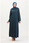 Plus Size Button Detail Dress 0533-06 Petrol - 2