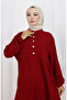 Plus Size Viscose Dress 4068-05 Burgundy - 4