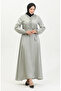 Glittery Linen Belted Dress 81863-06 Mint Green - 3