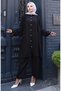 Ruffled Front Tunic Pants Double Set 2128-02 Black - 2
