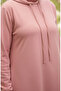 Two thread hooded sports dress 0190-16 dusty rose - 5