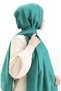 Madame Mary French Voile Shawl 19099-10 Emerald Green - 3