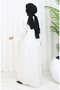 Viscose linen dress 4079-01 ecru - 6