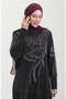 Stoned evening dress 0433-03 black pink - 3