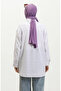 Linen blended striped shirt 4818-02 lilac - 5