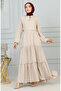 Tassel Detailed Dress 0229-07 Mink - 4