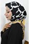 Digital Rayon Scarf 70309-08 Black Gold - 2