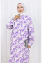 تونيك كريب منقوش 1014-02 أرجواني - 3