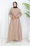 Waist Gathered Dress 4102-07 Mink
