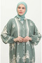 Balloon Sleeve Dress 4091-03 Green - 3