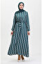 Green Chain Patterned Rubber Sleeve Dress - 0453-04 - 2