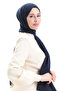 شال قطني ناعم 70283-23 أزرق داكن - 2
