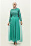 Belted Evening Dress 5353-20 Green
