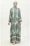 Balloon Sleeve Dress 4091-03 Green - 2