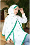 شال كابري منقوش 70351-05 أخضر إكرو - 3