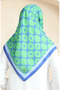 Soft Cotton Scarf 19090-23 Green Saks - 3