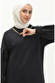 Long sports tunic with necklace 70020-02 navy blue - 3
