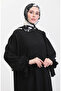 Gathered sleeve dress 1053-01 black - 5