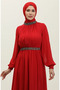 Stony pleated evening dress 5339a-03 burgundy - 3