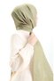 Madame Mary French Voile Shawl 19099-08 Light Khaki Green - 3