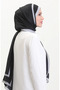 شال العنبر 70240-01 أسود رمادي - 2