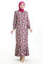 Viscose Dress with Elastic Sleeves 86020C-01 Dusty Rose - 3