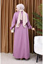 Pleated dress 5110-02 dusty rose - 5