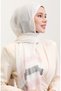 Stripe Patterned Linen Shawl 70287-04 Brown Powder - 2