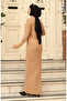 Ribbed knitted dress 24207-03 coffee with milk - 5