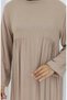 Waist Gathered Dress 4102-07 Mink - 4