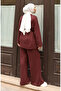 Lace Detailed Hijab Trouser Suit 2174-05 Brown - 6