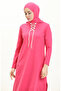 Lace-Up Sweatshirt 3030-13 Fuchsia - 3