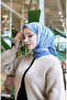 وشاح قطني منقوش 70337-09 نيلي - 2