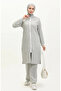 طقم بدلة رياضية بسحّاب 3044-03 رمادي - 4