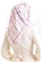 وشاح جان جان منقوش 70315-05 وردي برقوقي - 3