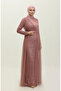 Sequined evening dress 5345a-03 powder - 2